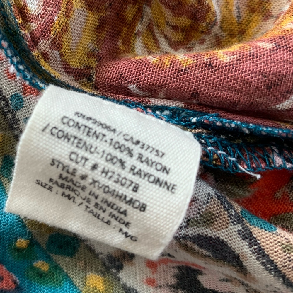 NWT Billabong Floral Teal and Coral Kimono - Picture 9 of 16